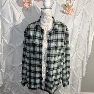 Levi's Black & Yellow Plaid Flannel Shirt